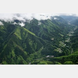 小倉美咲さんが行方不明になった山梨県道志村のキャンプ場付近（Ｃ）共同通信社