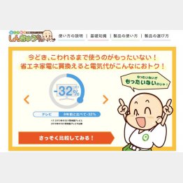 環境省の省エネ買い替えナビゲーション「しんきゅうさん」