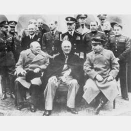 戦争の本質とは…（左からチャーチル英首相、ルーズベルト米大統領、スターリン露首相）（Ｃ）共同通信社