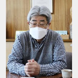 斜里町の馬場町長（撮影）渡辺輝乃