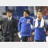 6月14日のチュニジア戦の森保監督と南野（中央）と長友（右）／（Ｃ）ＪＭＰＡ