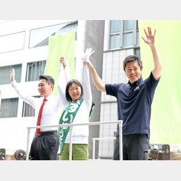 吉村は8時間以上も大阪を離れ、京都で応援（Ｃ）日刊ゲンダイ