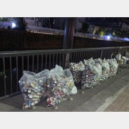 ホームレスが集めた空き缶が持ち去られることも…（Ｃ）日刊ゲンダイ