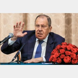 日本では有名人（ロシアのラブロフ外相）／（Ｃ）タス＝共同