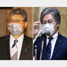 逃げ回った自民党の高木毅国対委員長（左）、直接官邸と交渉した立憲の安住淳国対委員長（Ｃ）日刊ゲンダイ