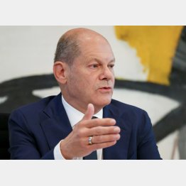 経済政策について演説するショルツ独首相（Ｃ）ロイター