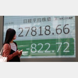 株価に一喜一憂（Ｃ）日刊ゲンダイ