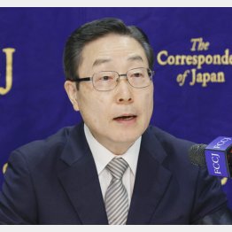 世界平和統一家庭連合の田中富広会長（Ｃ）共同通信社