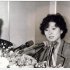 金屏風を背に2人で会見（1989年12月31日）／（Ｃ）日刊ゲンダイ