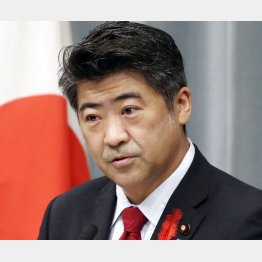 旧統一教会の関連団体の会合に出席（木原誠二官房副長官）／（Ｃ）共同通信社