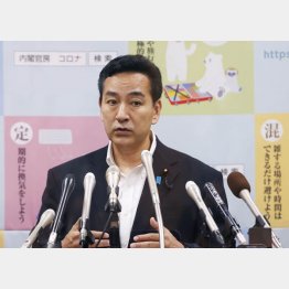 山際大志郎経済再生担当相（Ｃ）共同通信社