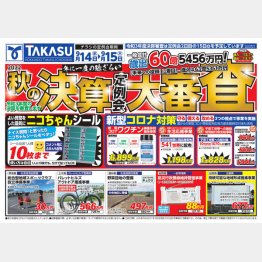 ヤマダデンキ風の決算チラシ（提供写真）