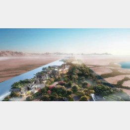 世界中が注目するサウジアラビアの巨大都市「ザ・ライン」／（フェイスブックから）