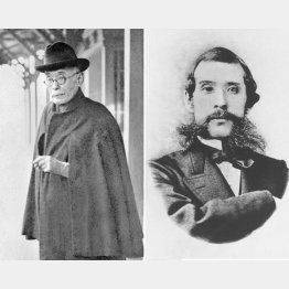 左から、槙野伸顕（日本電報通信社撮影）と大久保利通（国立国会図書館所蔵画像／共同通信イメージズ）