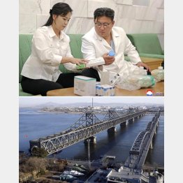 中朝貿易も再開し（下）、物資不足も少しずつ改善（医薬品の準備をする金正恩朝鮮労働党総書記と李雪主夫人＝上）／（Ｃ）朝鮮中央通信＝共同