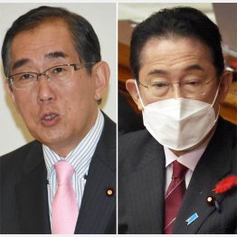 松本剛明元外相（左）と岸田首相（Ｃ）日刊ゲンダイ