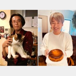 （左から）葛原りょうさんは文壇バーを経営、NEC社員の西山勇太さんはケーキ作り（ともに、提供写真）