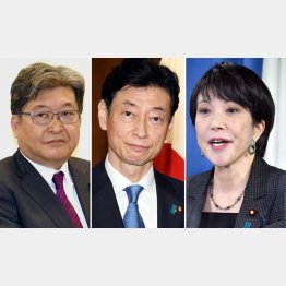 特に批判の声大きくするは安倍シンパ、それぞれに思惑があり…（左から萩生田、西村、高市3議員）／（Ｃ）日刊ゲンダイ
