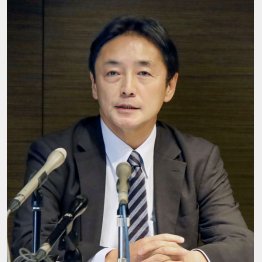 会見する後藤田氏（Ｃ）共同通信社
