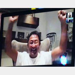 ガーシーこと東谷義和参院議員（画面）／（Ｃ）共同通信社