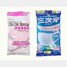 「COLOR MASK」と「三次元マスク」／（Ｃ）日刊ゲンダイ