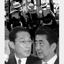 2人の首相はともに少子化対策で大言壮語（Ｃ）日刊ゲンダイ