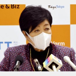 ここにきて露出度も高めている（20日、会見する小池百合子都知事）／（Ｃ）共同通信社