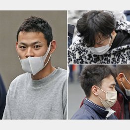 「闇バイト」に応募、強盗するために集まり互いに面識はなかったと供述（左から時計回りに、永田陸人容疑者、山田雅也容疑者、長谷川将司容疑者）／（Ｃ）共同通信社