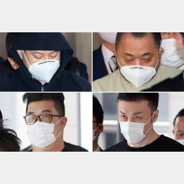 （左上から時計回りに）渡辺優樹、小島智信、藤田聖也、今村磨人の4容疑者（Ｃ）日刊ゲンダイ