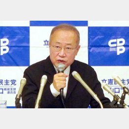 衆院山口4区補選に出馬会見をする立憲民主の有田芳生候補（ジャーナリスト横田一氏提供）