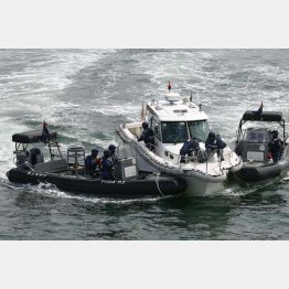 Ｇ7広島サミットの会場近くで行われた海上警備大規模訓練（Ｃ）共同通信社