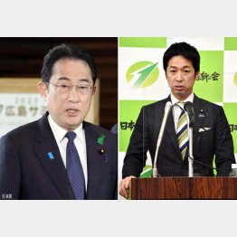補選は辛勝（岸田首相＝左）、候補者集めに必死（日本維新の会の藤田幹事長）／（Ｃ）日刊ゲンダイ