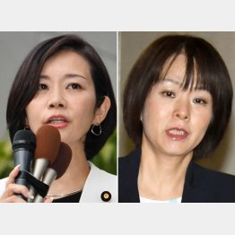 梅村みずほ議員（左）と杉田水脈議員（Ｃ）日刊ゲンダイ