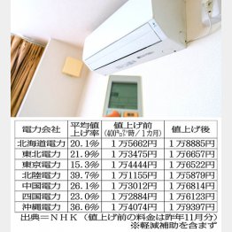大手電力会社の値上げが始まった（Ｃ）日刊ゲンダイ