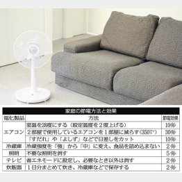 扇風機を併用すると節電になる（Ｃ）日刊ゲンダイ
