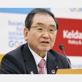 財界活動をしている場合？（経団連の十倉雅和会長）／（Ｃ）共同通信社