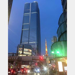 六本木方面から見た麻布台ヒルズ（Ｃ）日刊ゲンダイ