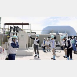 中国や韓国、海外メディアも招いた方がいい（東京電力が東京電力福島第1原発の処理水放出設備を報道陣に公開＝昨27日）／（代表撮影）