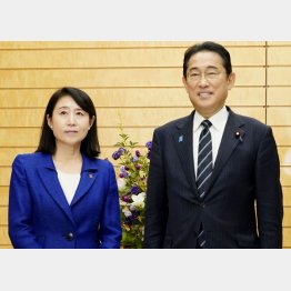 首相補佐官に任命された矢田稚子元参院議員（Ｃ）共同通信社