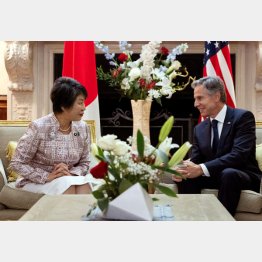 日米外相会談で初外交（上川陽子外相とブリンケン米国務長官）／（Ｃ）ロイター