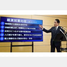 一方的にしゃべりたて、生活支援に資するものナシ（岸田首相）／（Ｃ）共同通信社