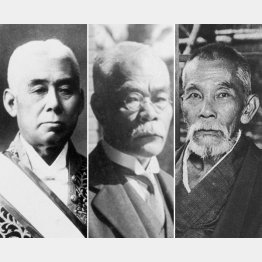 （左から）原敬＝共同通信社、浜口雄幸、犬養毅＝日本電報通信社撮影