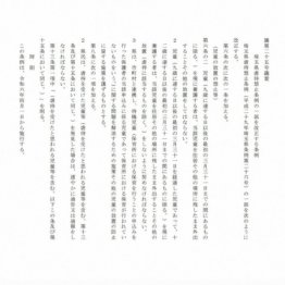 埼玉県虐待禁止条例の改正案を記した文書（写真）埼玉県議会のホームページから