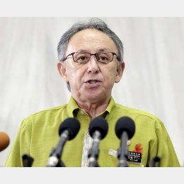 日本政府は代執行訴訟に（「期限までの承認は困難」と回答した玉城デニー沖縄知事）／（Ｃ）共同通信社