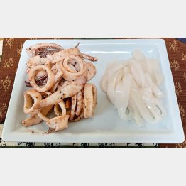 イカの刺し身とバター焼き（Ｃ）日刊ゲンダイ