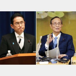 ありのままか小芝居か（会見する細田博之衆院議長＝右）、岸田首相は一般論で逃げる忖度（Ｃ）ＪＭＰＡ