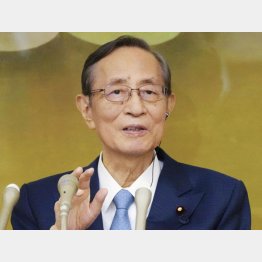 13日の会見でセクハラを否定した細田議長（Ｃ）共同通信社