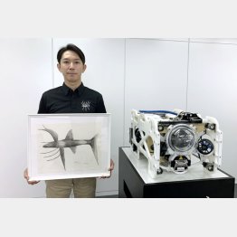 水中ドローン「DiveUnit300」（撮影）滝田誠一郎