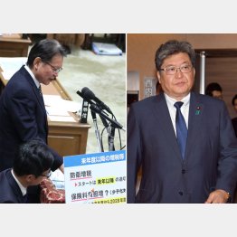 衆院予算委員会でも厳しく追及する立憲民主党の長妻昭政調会長（左）。癒着だらけの自民党はお茶を濁すばかりで…（萩生田光一政調会長＝右）／（Ｃ）日刊ゲンダイ