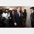 薄っぺらな茶番劇（自民党本部に入る岸田首相＝19日）／（Ｃ）日刊ゲンダイ